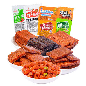 可比香辣条碳烤牛肉味臭干子豆角干素牛尾调味面制品