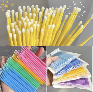 纳米棉签棒美睫尖头小极细迷你清洁棉棒嫁接细节眼线卸睫毛化妆用