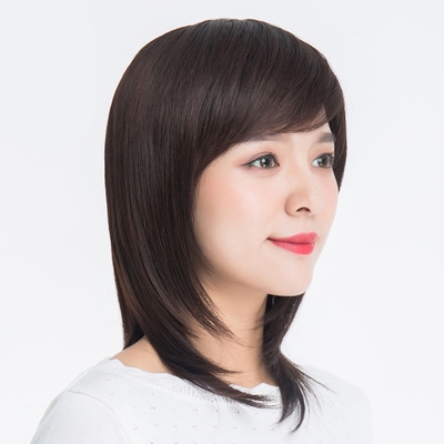 高档假发女长发长直发隐形无痕仿真修脸圆脸锁骨发内扣假发套逼真
