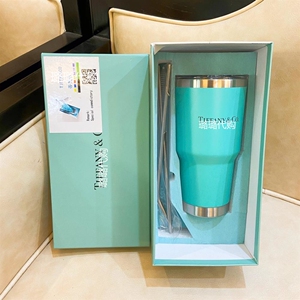 tiffany蒂芙尼车载杯大容量吸管杯子304不锈钢750ml朋友闺蜜礼物t