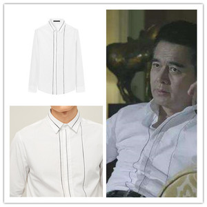 祁同伟同款衬衫慵懒中国风白长袖宽松复古港味日系原宿男女ins潮