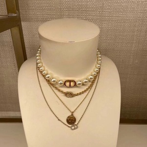 新款 美国直邮dior珍珠项链迪奥女士首饰2022饰品cd吊坠颈链现货