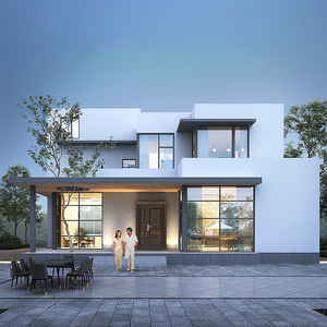 0011人付款淘宝b821二层现代风格简约网红别墅设计图纸农村自建房小