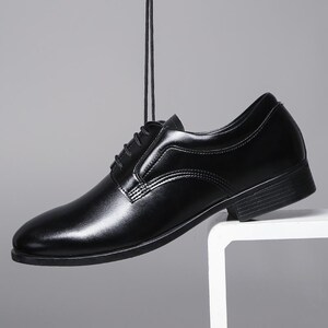 新制式男士正装皮鞋公务员皮鞋上班通勤务鞋尖头男鞋面试配装皮鞋