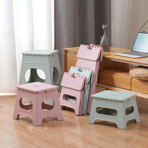 加厚折叠凳子家用便携式成人塑料高板凳浴室儿童椅子户外创意马扎