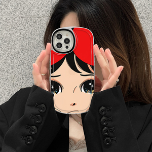 吕派日漫卡通可爱女孩头像适用iphone13/12promax苹果11透明手机壳xr