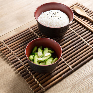 日本进口塑料碗早餐密胺小面碗餐厅饭店胶碗斜纹稀饭粥米饭碗汤碗