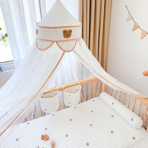 儿童婴儿床蚊帐全罩式通用落地式公主风新生宝宝拼接床防蚊罩遮光