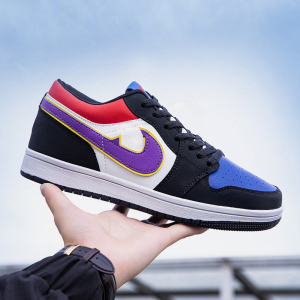aj男鞋空军一号休闲运动鞋aj1圣耐克尊红蓝鸳鸯湖人官网男女板鞋