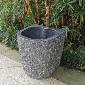 复古拖把池石头拖布池户外石材墩布池别墅室外水槽庭院水池洗地盆