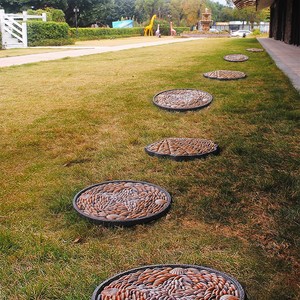 鹅卵石大号铺地造型庭院花园布置石头小院铺路石装饰踏步石室外