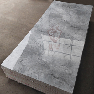 简约现代工业风水泥灰饰面板灰色大理石免漆装饰板瓷砖微晶石uv板