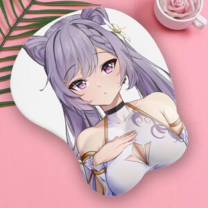 硅胶鼠标垫可爱二次元大胸3d胸禁欲系原神游戏卡通动漫欧派护腕垫