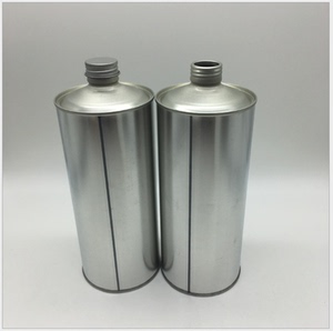 1l高身圆罐金属圆身瓶子 金属容器1000ml铁螺丝盖圆形罐