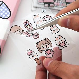 80晓梦旗舰店天猫磨砂手帐贴纸可可米粒新品系列装饰素材套装儿童