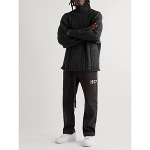 essentials fear of god 2022早春男黑色棉质混纺毛衣