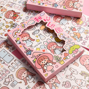 网红套装ins风便利贴套装贴纸手账装饰小图案可爱卡通少女心透明手帐