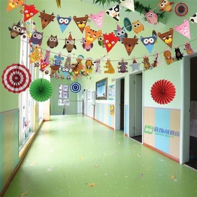 幼儿园小班吊饰小动物简约清新顶部装饰教室班级环创挂件温馨拉花