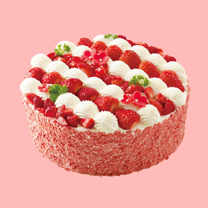 味多美 草莓蛋糕北京同城生日蛋糕天然奶油红丝绒蛋糕 草莓丝绒