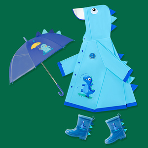 儿童雨衣套装男童全身防水雨服幼儿园专用小童3宝宝新款恐龙雨披6
