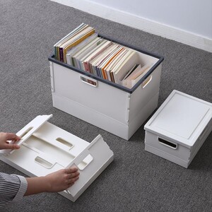 简易收纳箱学生高三装书日式经济型杂物箱多功能加厚简约箱子大号