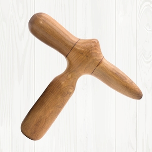 十字经络按摩锤点穴棒足底点按按摩锥实木点穴器点穴笔经络按摩棒