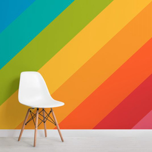 哥伦雅壁纸 英国原装进口定制壁画 joy 七彩颜色 个性 背景墙壁纸