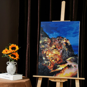 贝韬 数字油画diy手工填色减压大幅客厅风景油彩画马纳罗拉的夜晚