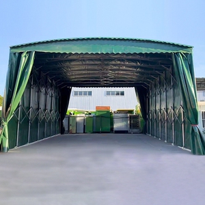 大型折叠推拉棚仓库活动雨棚移动式伸缩防雨帐篷户外汽车库遮阳蓬