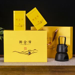 茶二叔2021年正宗黄金芽茶叶礼盒装新茶安吉白茶特级黄金牙250g