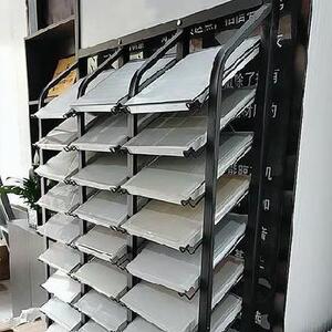 玻璃生态板展示板陈列多尺寸橱柜门板展示架板材建材店方便展示牌