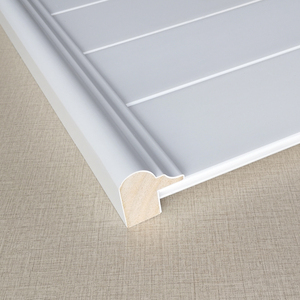 欧式实木白色腰线扣板护墙板桑拿板装饰收边木线条防水环保墙裙线