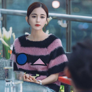 归还世界给你古力娜扎沈忆恩同款衣服女韩版蝙蝠袖宽松毛衣针织衫