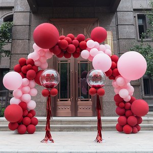 结婚拱门室外户外个性学院两侧婚庆彩色开业气球多样门口装饰公司