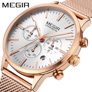 厂家直销美格尔MEGIR多功能新品手表时尚防水计时女表石英表腕表
