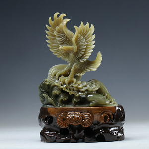 【大展宏图】新疆和田玉且末糖玉老鹰摆件办公室摆饰文玩天然玉石