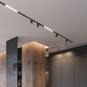 磁吸轨道灯无边框嵌入式明暗装客厅商业照明线条灯射灯无主灯照明