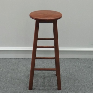 梯凳吧台椅实木凳家用凳子欧式高圆凳简约网红高脚凳复古板凳