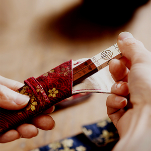 芙盼高档单人一双家用红木筷子创意中式出国礼物定制刻字礼盒套装