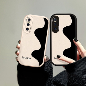 黑白波纹适用于vivox27手机壳vivox23新品男女款x23炫彩幻彩版vivox21