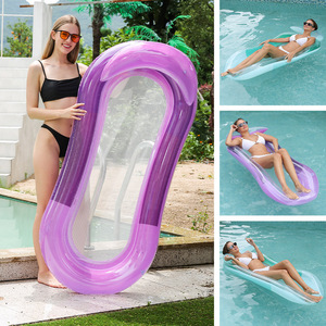 水上充气靠背浮床浮排躺椅pvc可折叠户外成人水上水上玩具游泳圈