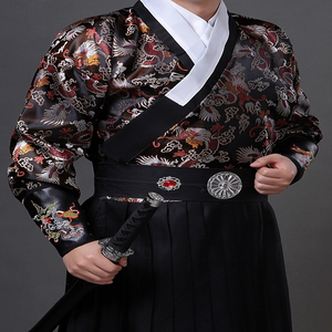 汉服护腕古风束袖明制汉服刺绣锦衣卫飞鱼服男女士配饰山皮革护臂