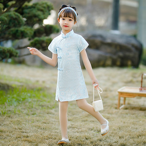 旗袍儿童春秋夏