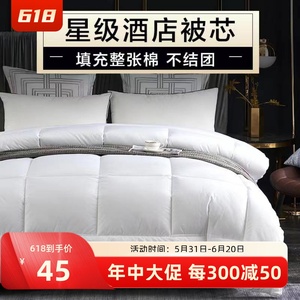 宾馆被芯酒店专用床上用品被子 全棉白色羽丝绒 民宿加厚春秋冬被