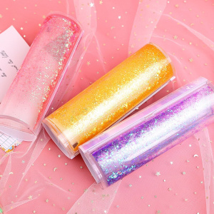 多功能夜光笔盒发光超萌笔袋流沙计算机圆柱形密码小学生圆文具盒