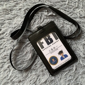 fbi徽章真皮交通出入证政府警员值勤证工作牌证件卡套定制0人付款35