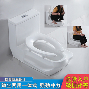 家用蹲坐两用马桶一体式蹲便器可蹲可坐二合一座便器双用坐便器