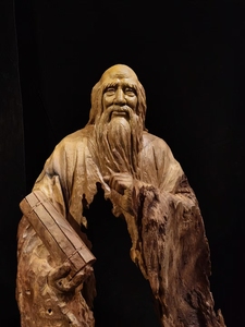 根雕老子摆件楠木老子摆件根雕人物摆件收藏级精品名人雕像摆件