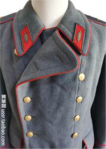 [小兰]保真1960年代苏联陆军少将冬季蓝灰色呢子长大衣 3公斤重