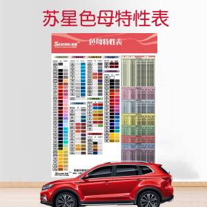 苏星汽车漆色母走向图颜色展示卡调漆色母特性表油漆全套色板图片